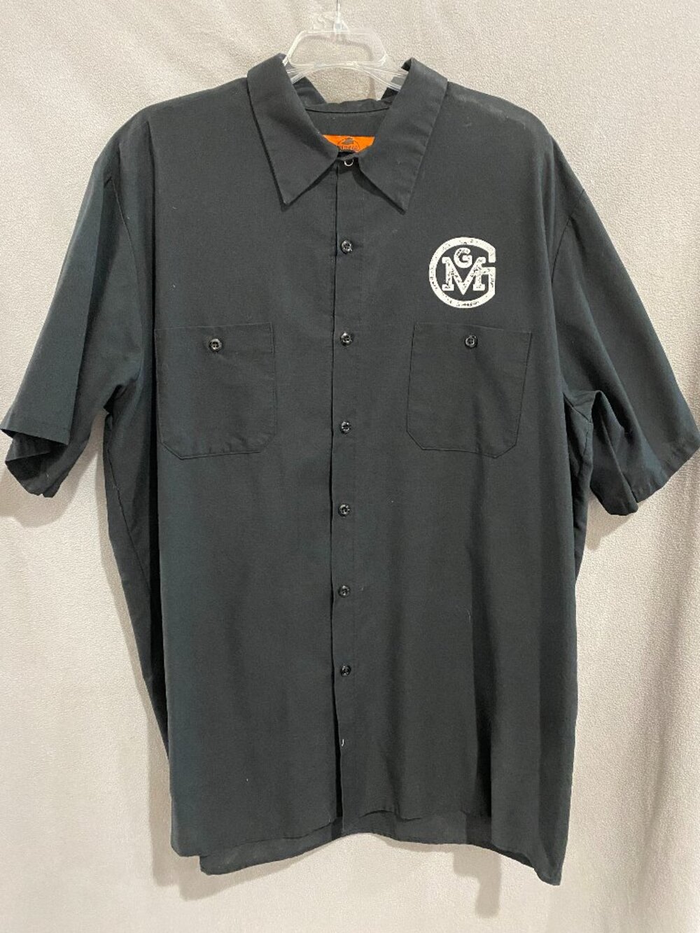 Gas Monkey Garage Red Kap Black Mechanic Work Shirt Menโs XXL Dallas Texas